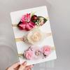 3/4Pcs Artificial Flower Headband for Kids Baby Girls Hair Band Set Floral Newborn Toddler Elastic Nylon Headwear Accessories