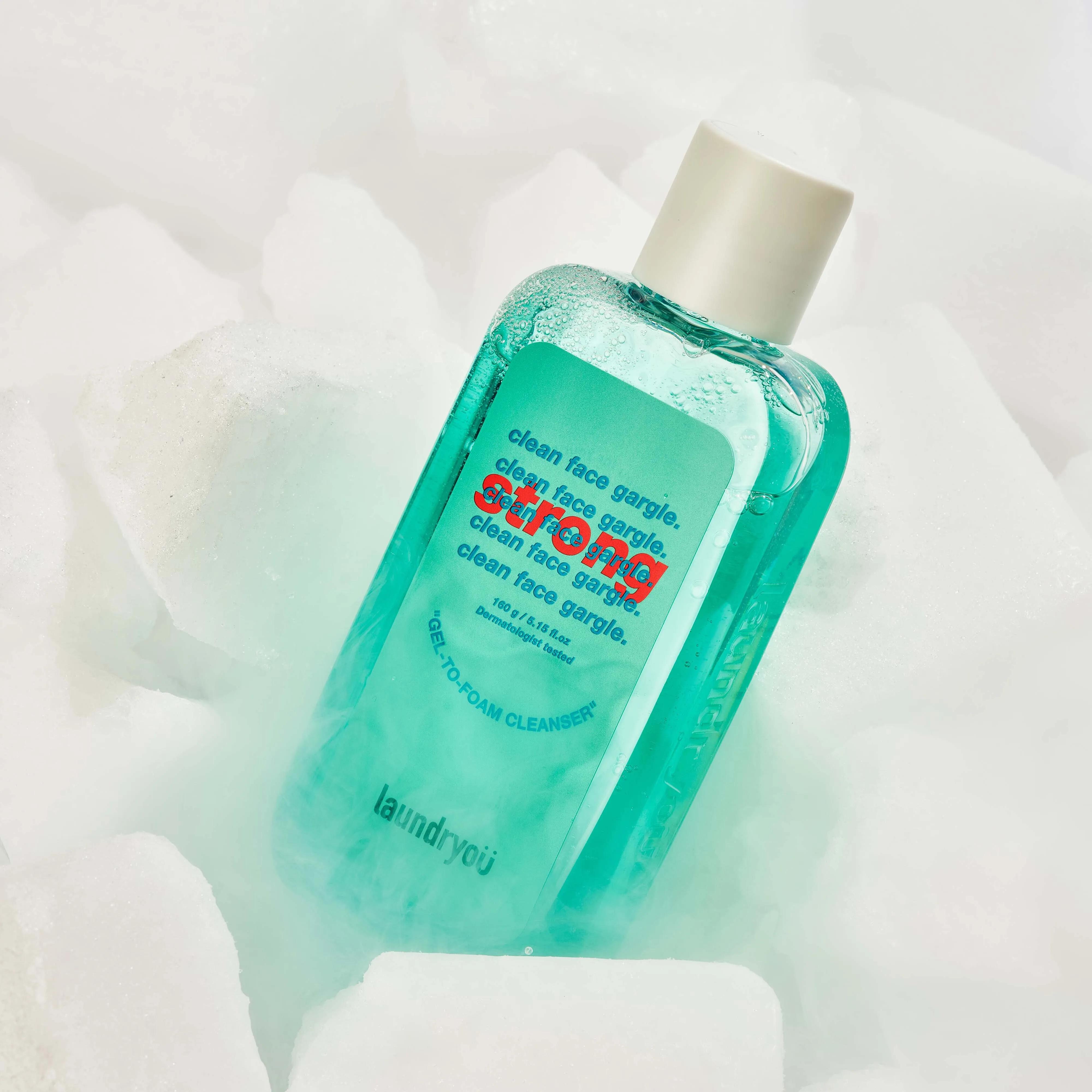 laundryou Clean Face Gargle Gel To Foam Cleanser Strong 160ml Set (+30ml)