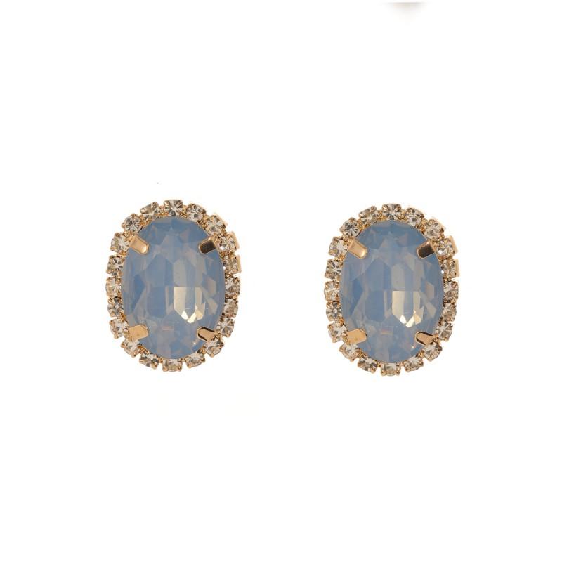 Oversized Geometric Stud Earrings With Full Rhinestone Embellishment Trendy Minimalist Statement Jewelry Women