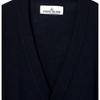 STONE ISLAND Einfarbiger V-Ausschnitt Mustergedruckt Locker Gestickt Langarm Strickpullover Herrenpullover Marineblau 7915511C4-V0020
