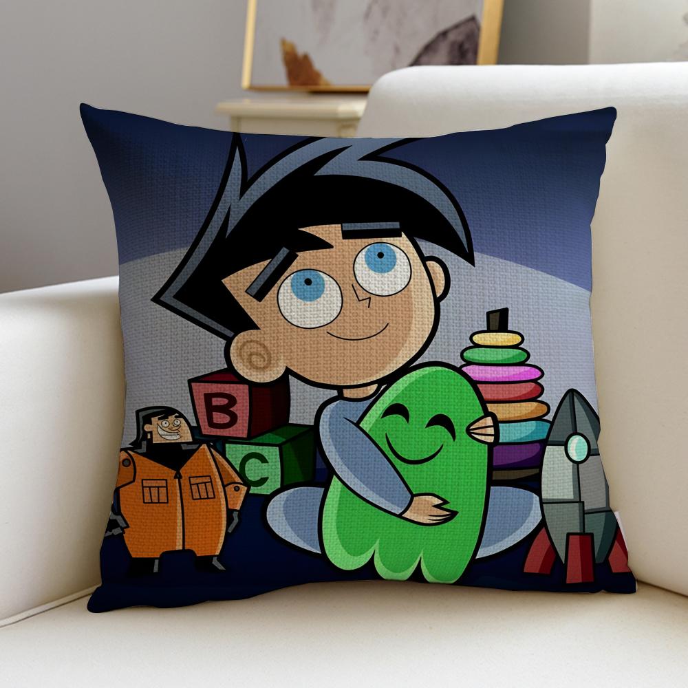 

Ghostly DDanny PhantomS Cushion Cover Breathable and skinfriendly linen pillowcase square removable and washable cushion 30X30cm