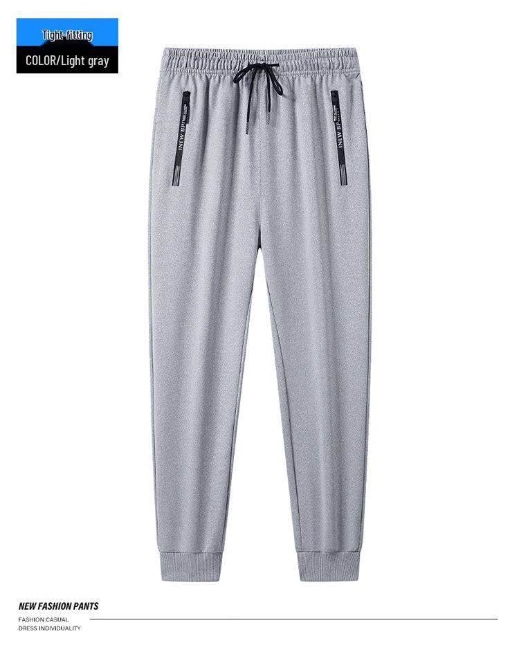 2025 Men's Straight Loose Sports Sweatpants - Versatile Spring & Autumn Casual Plus Size Pants