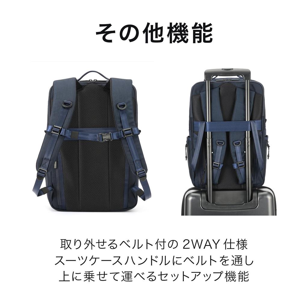 Ace Gene Duramuve Business Backpack, Fits A4 Files and 15.6-inch PCs, 22L, 68139