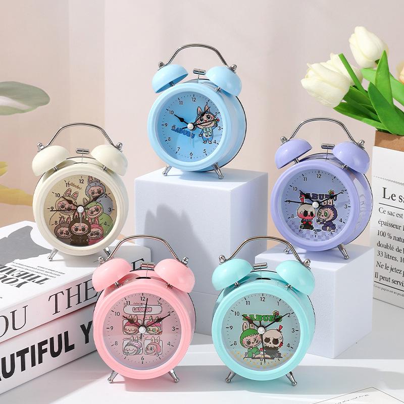 Retro-Wecker mit lauter Glocke und Nachtlicht – geräuschloser Nachttischwecker, kreatives Geschenk für Studenten und als Schlafzimmerdekor