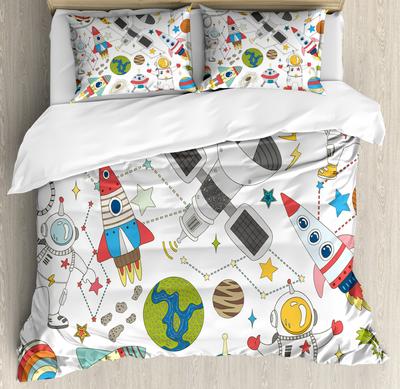 Science Duvet Cover King DNA Bases Chemistry Biotechnology Bedding Set Educational College Dorm Room Soft Polyester Quilt Cover
