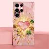 Golden heart Madam pink  Glass  PhoneCase for Samsung Galaxy S26 S25 S24 S23 S22 S21 FE Ultra Plus Dropresistant Female
