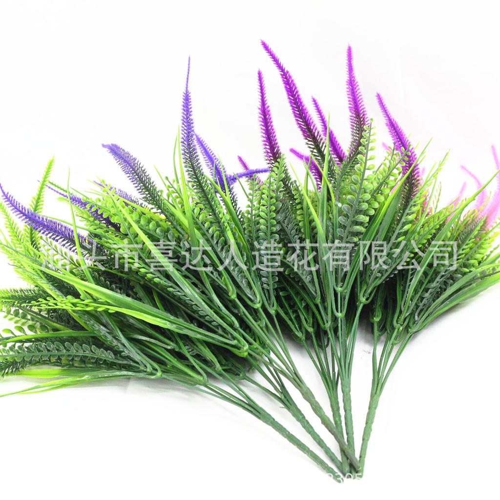 Artificial Plant 7 Heads Nine-Tailed Grass Spring Grass Houndstail Artificial Flower