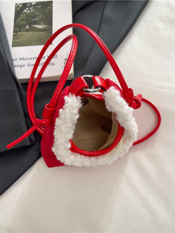 Children's Cute Mini Retro Crossbody Bag - 2025 New Plush-Edged Handbag for Girls