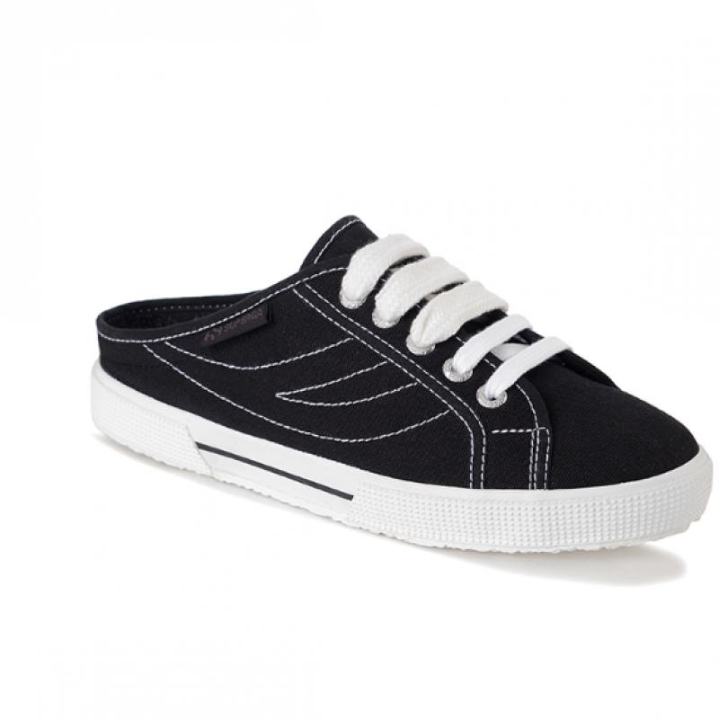 Superga S7112mw951 Superga 3061 Stitch Mule Black White