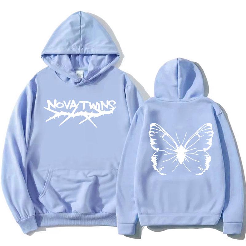 Nova Twins BLACK ROSES HOODIE Long Sleeve Fashion Printing Sweatshirt Autumn Fleece Women Men Pullovers Graphic Clothing Female