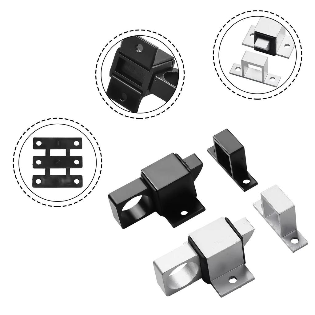 Automatic Surface-Mounted Aluminum Alloy Spring Latch for Wooden Doors, Windows, and Cabinets