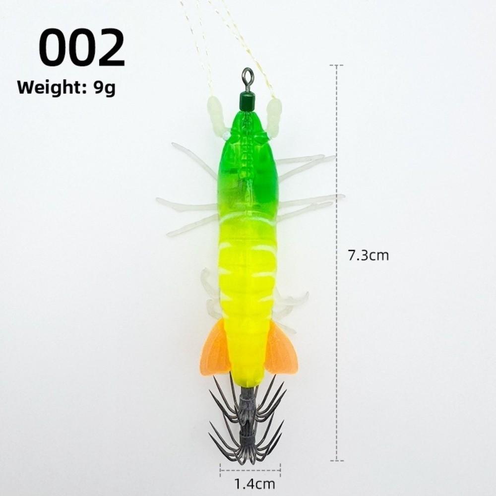 Horizontal Squid Jig Luminous Artificial Calamar Wobbler Sea Fishing Lures Cuttlefish Fishing