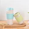 Picknick Outdoor mit Deckel Kreativer Tragbarer Weizenstroh Teebecher Trinkgeschirr Tumbler Tasse Kaffeetasse