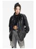 ANSWER ME Unisex Retro PU-Leder Motorradjacke - Trendy, Locker, Lässiger Mantel W251