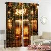 Set Of 2 Flat Printing Curtains Without Rod Beercheers Popular Window Treatment Versatile Polyester Fabric Curtain