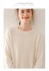 Women's Plus Size Loose Fit Cashmere Sweater - Warm Mid-Length, Round Neck, Drop Shoulder, Solid Color Knitwear for Autumn and Winter
