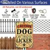 2Pcs Funny Dog Themed Aluminum Signs, Humorous Quote Wall Decor with Dog Sayings. Cute Warning Plaque for Living Room, Garage and Home Decoration