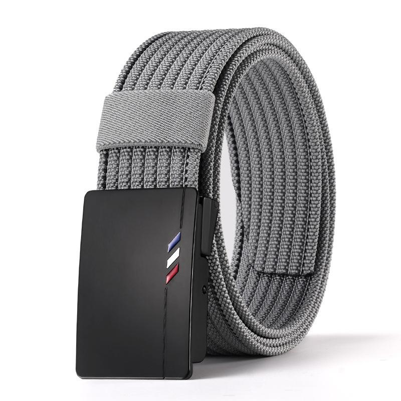 Men's Belt Automatic Buckle Nylon Tactical Braid Belt Middle aged and Young People Outdoor Korean Style Trendy Trouser Belt Belt
