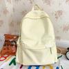 School Bag Elementary School Girls High School Students High Quality Fashion School Backpack Junior High School Students Solid Color Backpack
