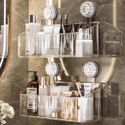 Wall-Mounted Punch-Free Suction Cup Bathroom Shelf Storage Rack