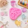 3pcs Animal Head Shape Fondant Pattern Molds Mixed Shape Cake Decoration Molds  For DIY Cake Fondant