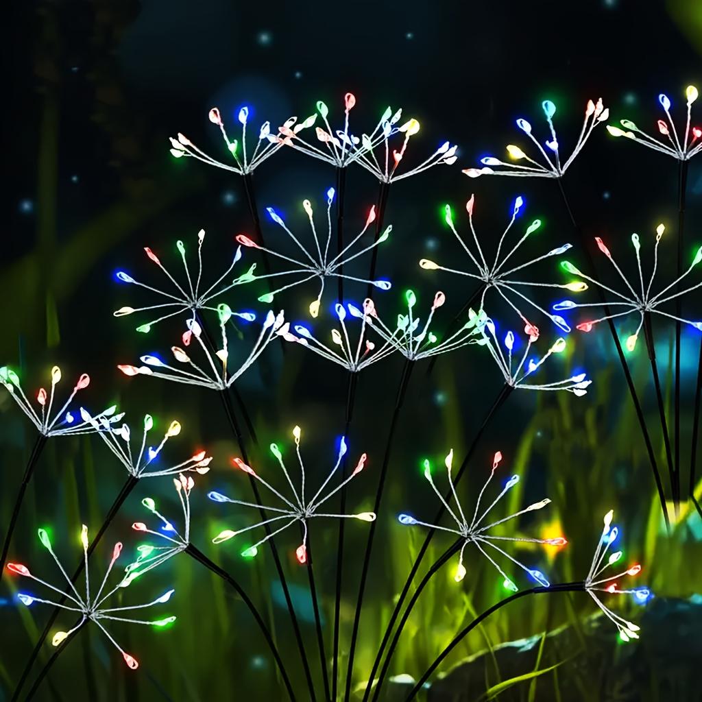 Solar powered fireworks light 60/80/100LED fairy light suitable for Christmas, New Year, winter festivals, camping, garden, wedding, party