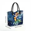  Fairy Print Tote Bag Casual Canvas Shoulder Bag for Daily Use