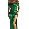 2022 Europäisches & Amerikanisches Society-Glitzer-Abendkleid mit Ein-Schulter-Träger und Sexy Schlitz