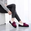 Fashion Winter Women's Cotton Slippers with Fleece Lining Thick Sole Anti-Slip Indoor Outer Wear Warm Bean Paste Shoes