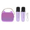 Mini Karaoke Machine Toy Kids Boys Girls Portable Bluetooth Speaker with 2 Wireless Mics for Early Education Home