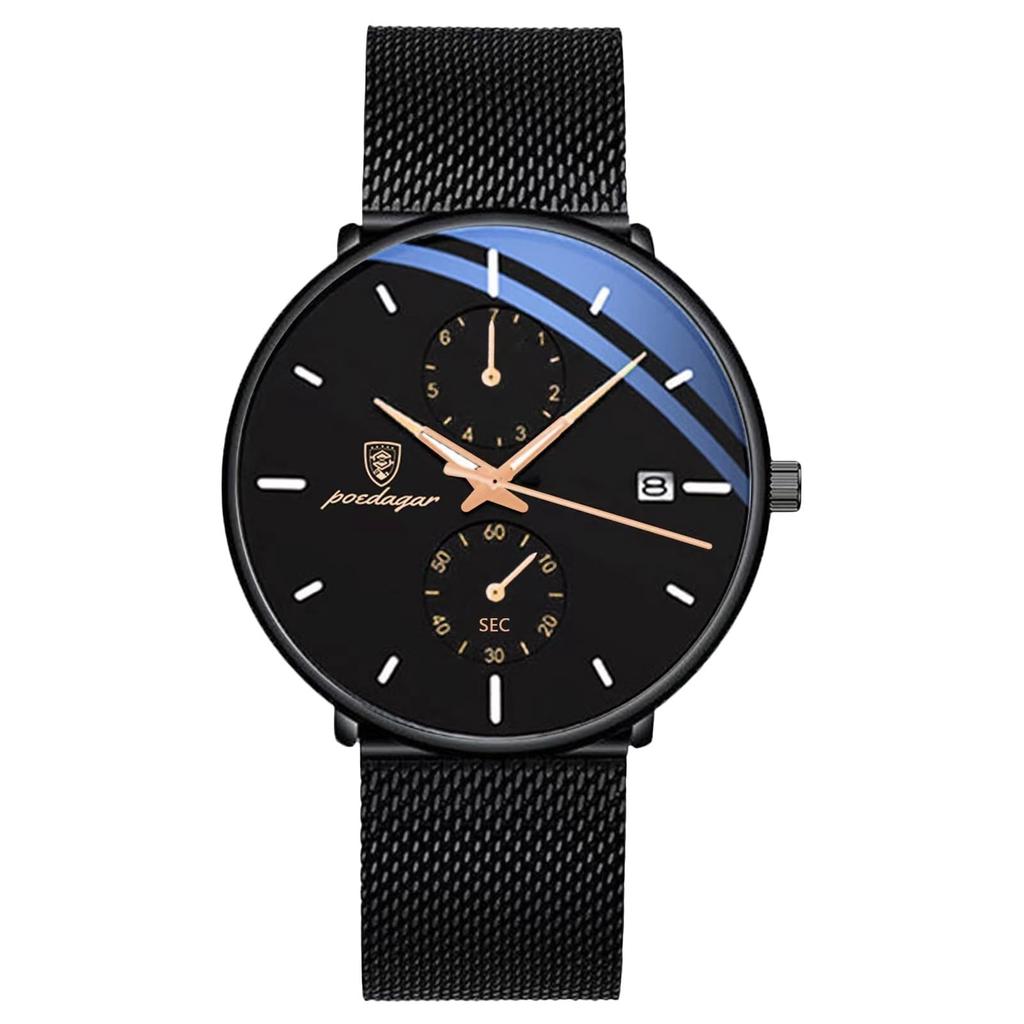 RORIOS Men's Quartz Watch, Multi-Function, Lightweight, Date Display, Luminous, Waterproof, Perfect for Work or Commuting, Stylish, Popular, Simple