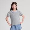 Deesha Girls' Ruffle Embroidered Short Sleeve T-shirt
