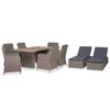 Day and Night - Day and Night Garden Dining Set 9 Pieces Brown Synthetic Rattan