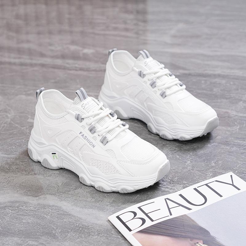 Summer new mesh dad shoes ins breathable casual sneakers L 35 серый