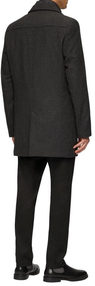 s.Oliver Coat In Wool Blend with Quilted Insert Anthracite