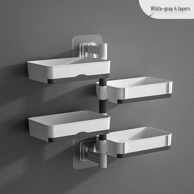 

MDNG 4-Tier Rotating No-Drill Tabletop Soap Dish Set