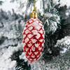 5 Stück Weihnachts-Kiefernzapfen-Anhänger Weihnachtsbaumschmuck Bemalte Kiefernzapfenkugel Frohe Weihnachten Heimdekorationen
