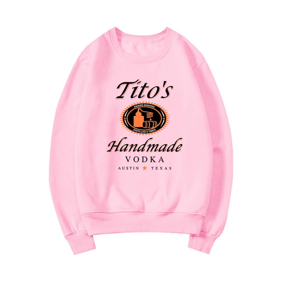 Tito Crewneck Sweatshirt TITO'S Handmade Vodka Sweatshirt Unisex Graphic Hoodies Vodka Alcohol Sweatshirts Tito's Fan Gift Top