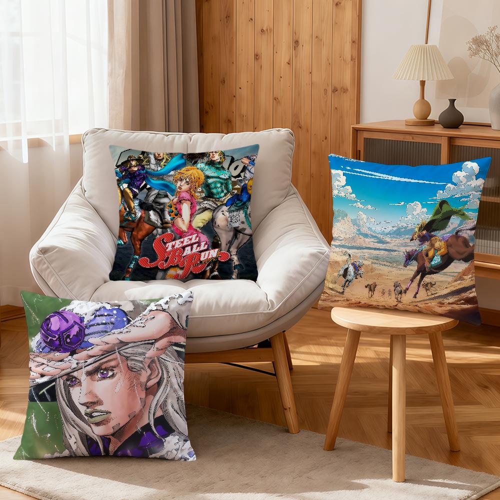 anime funny soft pillowcase Sofa Home jjojos Living Room bed Decor sSteel Ball Run pillow cover Gift hogar bizarre aadventure