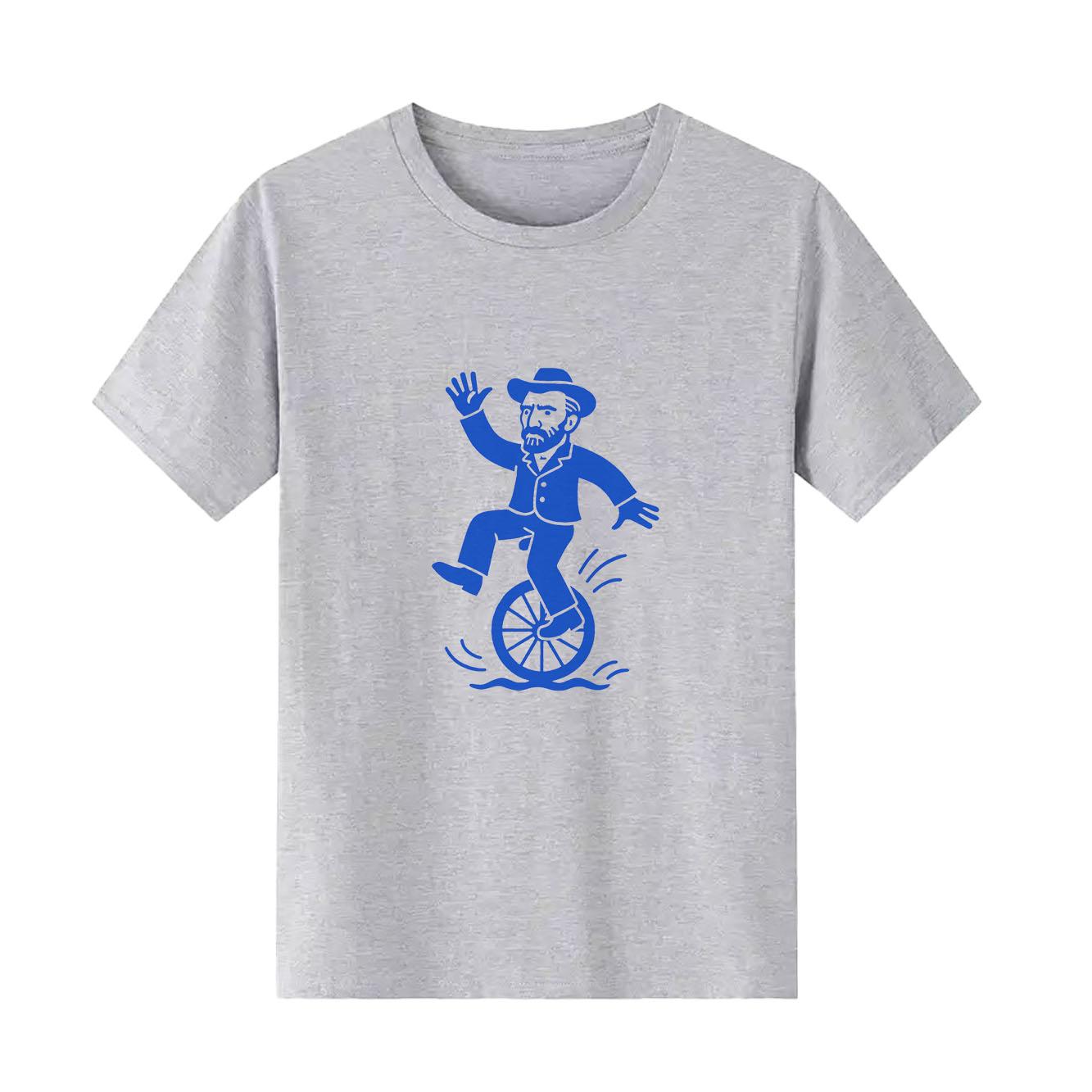 

Retro cartoon printed short sleeved round neck Womens Tshirt for spring and summer versatile Womens Tshirt S