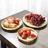 Handmade Bamboo Sieve Wicker Weaving Round Fruit Bread Basket Plates Snack Food Bread Picnic Vegetable Dishes Rattan Basket