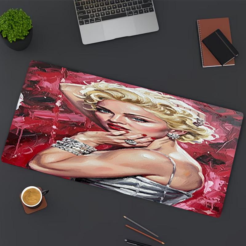 Marilyn Monroe Print Mouse Pad, for Keyboard Pad Laptop PC Mat for Office Home Use, Desk Decor, Perfect Birthday Gift for Gamers