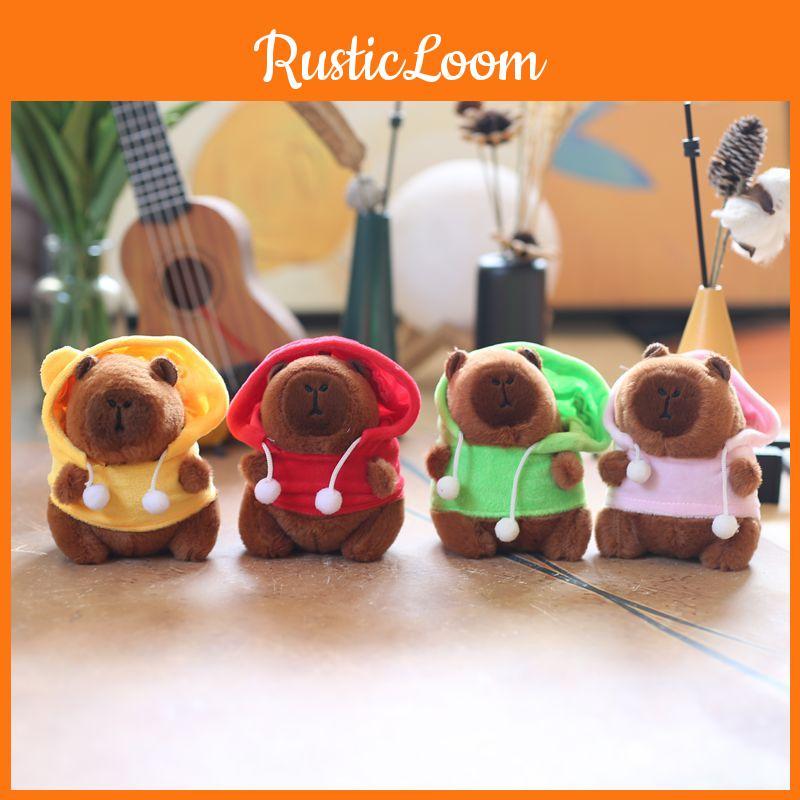 Sweet And Playful Capybara Plush Keychain With Premium Short Plush Fabric