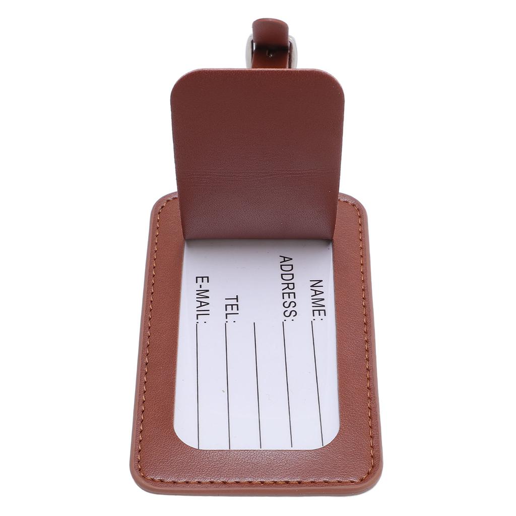 Luggage Baggage Tag Rain Proof PU Leather Soft Lock Design Stylish Luggage ID Label for Travel and