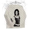 Unisex Vintage Streetwear Long Sleeve T-Shirt With 3D Digital Print Loose Fit Casual Tee Daily Wear