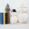 Eco Friendly White Honeycomb Snowman Christmas Decoration Snowman Home Accents For Winter Home Shop Window Display