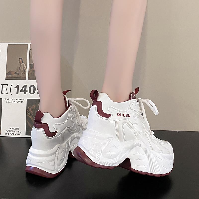 Fashion 11CM Women Chunky Sneakers New Autumn High Platform Mesh Dad Shoes Women Casual Trainer Sneakers Thick Sole Vulcanize Shoes