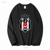 Nouveau T-shirt logo Besiktas Active Drôle Américain Taille US S 5XL vintage Lavé streetwear Polyvalent Extensible mode Décontracté