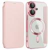 For iPhone 16 Plus Case Compatible with MagSafe RFID Blocking Card Holder Leather Phone Cover