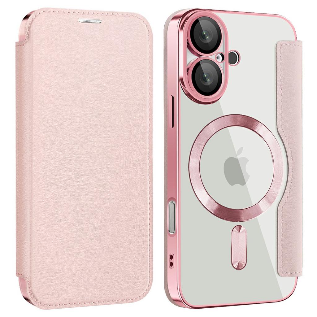 For iPhone 16 Plus Case Compatible with MagSafe RFID Blocking Card Holder Leather Phone Cover
